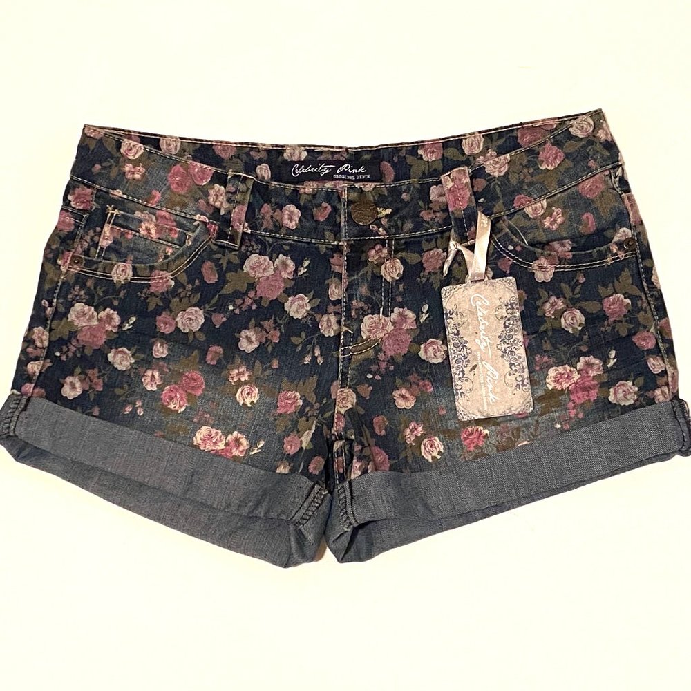 Celebrity Pink - Distressed Floral Shorts - Size 9